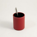 Pen Cup - Red Leather